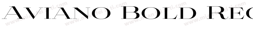 Aviano Bold Regular字体转换